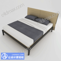 现代风格卧室床3Dmax模型