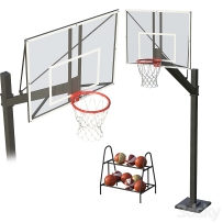 现代 篮球架 篮球架篮球3D模型