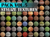 300多幅个性化贴图材质合集 CGTrader – Stylized Texture Pack – VOL.5