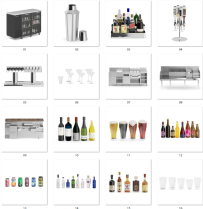 I402 31款酒吧设备用品模型Bar Equipment