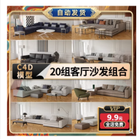 20组C4D现代沙发组合模型