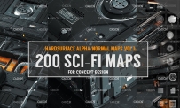 200幅科技硬表面贴图合集 Artstation - Hardsurface AlphaNormal Maps Vol 1