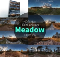 7幅超大尺寸野外草地HDRI环境贴图 HDRI Hub – HDR Pack 001 Meadow