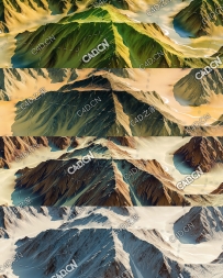 四季山峰景观春夏秋冬地貌地形纹理贴图LKV05 - Cross