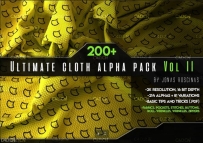 200多幅布料材质深度贴图 200+ Ultimate Cloth Alpha Pack VOL II