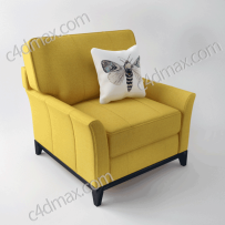 现代布艺沙发3D模型 (2)