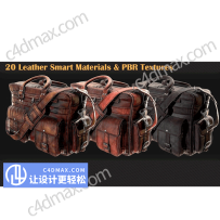 皮革材质20 Leather Smart Materials + PBR Textures