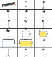 H113 63款舞台灯光摄影打光道具灯具模型