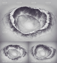 3张火山口置换贴图纹理 3 Crater Alpha Textures