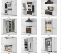 A408 44个厨房家电模型Kitchen Appliances-6