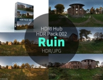 5幅废旧村庄超清HDRI环境贴图 HDRI Hub – HDR Pack 002 Ruin