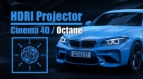 C4D HDR图片投射插件 Cinema 4D Octane HDRI Projector V1.2 + 使用教程
