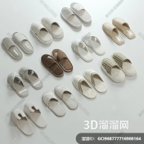 现代 拖鞋3D模型