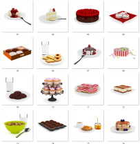 K205  食物蛋糕模型Food-2
