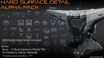 150个科幻细节硬面深度贴图 Gumroad – Hard Surface Detail Alpha Pack