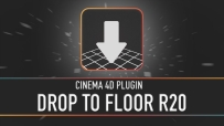 C4D地面对齐插件Cinema 4D Plugin Drop To Floor R20 1.1 Win/Mac 支持C4D R14-S22