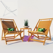 休闲户外椅子组合3D模型