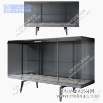 现代电视柜斗柜边柜单体模型3dmax模型