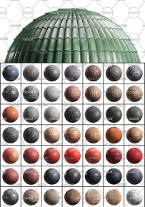 100个实用房顶贴图纹理素材 CGAxis 8K PBR Textures Collection Volume 22 – Roofs